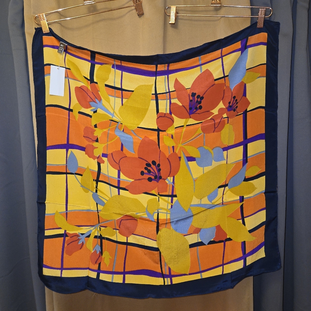 New Raj 100% silk scarf (orange)